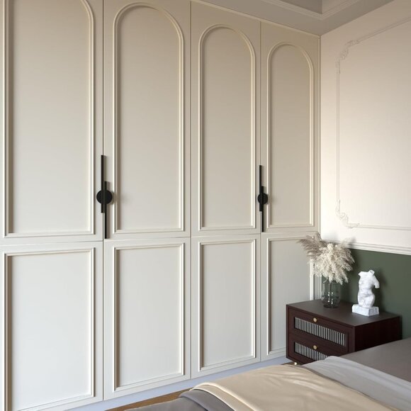 2 Pack Black Cabinet Pulls Half Moon Drawer Pulls Semicircle Kitchen Cabinet Han - Picture 2 of 8